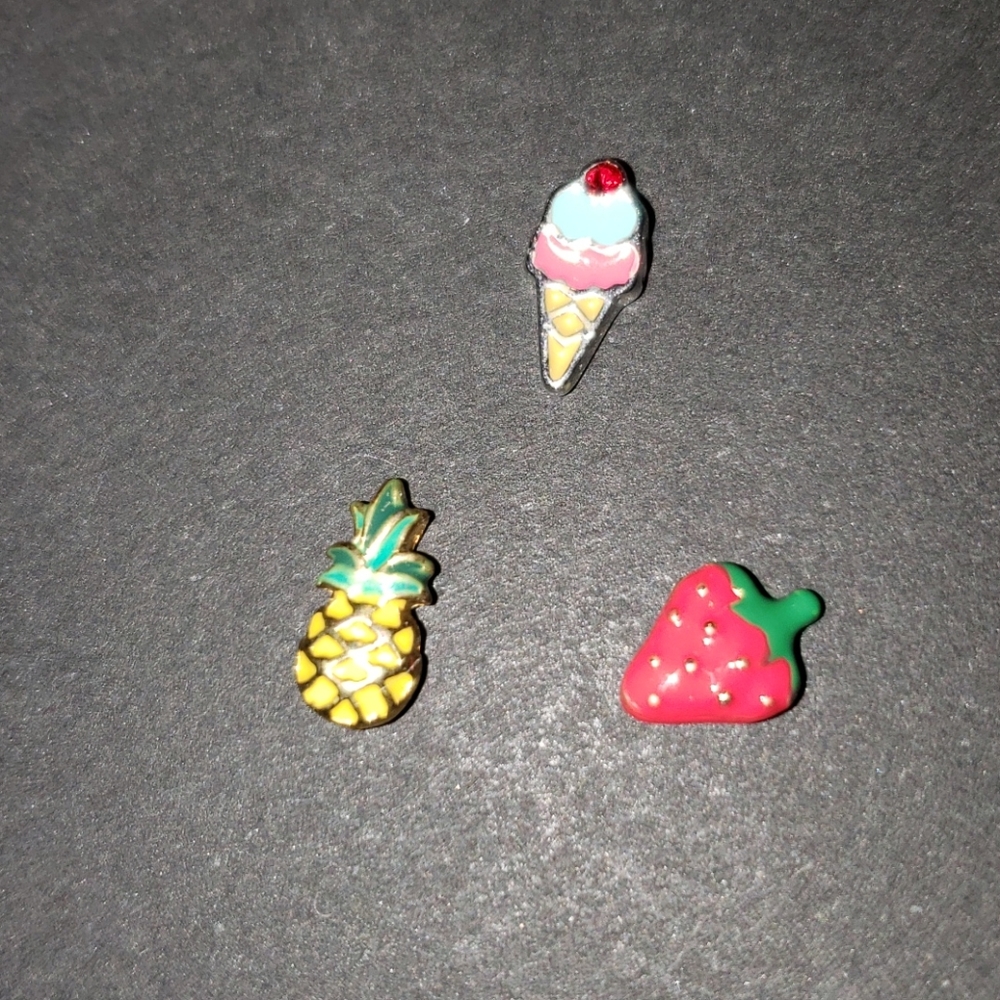 NWOT Set of 3 Food Origami Owl Charms